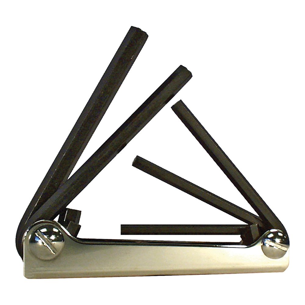 Eklind® 20511 Classic Long Key Set, 5 Pieces, 3/16 to 3/8 in Hex, Fold-Up Handle, Alloy Steel, Black Oxide