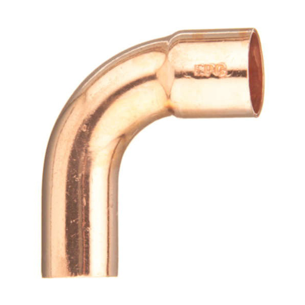 EPC 10031874 107L-2 Long Turn Street 90 deg Elbow, 4 in, Solder x Fitting, Copper, Domestic