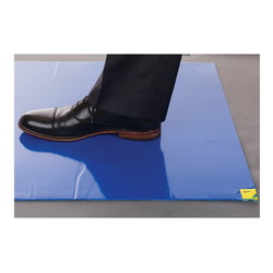 Enviromat® EM2436R30B Floor Protection Tacky Mat, 36 in L x 24 in W, Blue, Polyethylene Film, 30 Sheets per Mat