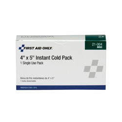 First Aid Only® 21-004-084 Regular Cold Pack, 5 in L x 4 in W, Plastic, White