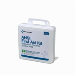 First Aid Only® 90566 First Aid Kit, Wall Mount, 195 Components, Plastic Case, 2-3/4 in H x 9.19 in W x 9.19 in D