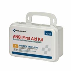 First Aid Only® 90754 First Aid Kit, Surface Mount, 71 Components, Plastic Case, 8 in H x 5 in W x 2-3/4 in D