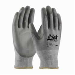 G-Tek® 16-560 Unisex Cut Resistant Gloves, Polyurethane with Smooth Grip Coating, PolyKor™ Fiber, Knit Wrist Cuff, Resists: Abrasion, Chemical, Cut, Puncture, Tear, Ultraviolet Light and Water, ANSI Cut-Resistance Level: A4