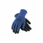 G-Tek® GP™ 34-500 General Purpose Gloves, Coated, Nitrile Palm, Nylon, Black/Blue, Knit Wrist Cuff, Nitrile Coating, Resists: Abrasion, Cut, Puncture and Tear, Nylon Lining, Seamless Knit
