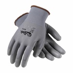 G-Tek® GP™ 33-G125 General Purpose Gloves, Coated, Polyurethane Palm, Nylon, Gray, Continuous Knit Wrist Cuff, Polyurethane Coating, Resists: Abrasion, Cut, Puncture and Tear, Nylon Lining, Seamless Knit