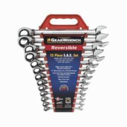 GEARWRENCH® 9509N Reversible Regular Length Combination Ratcheting Wrench Set, 13 Pieces, 5/16 to 1 in, Polished Chrome/Mirror Polished