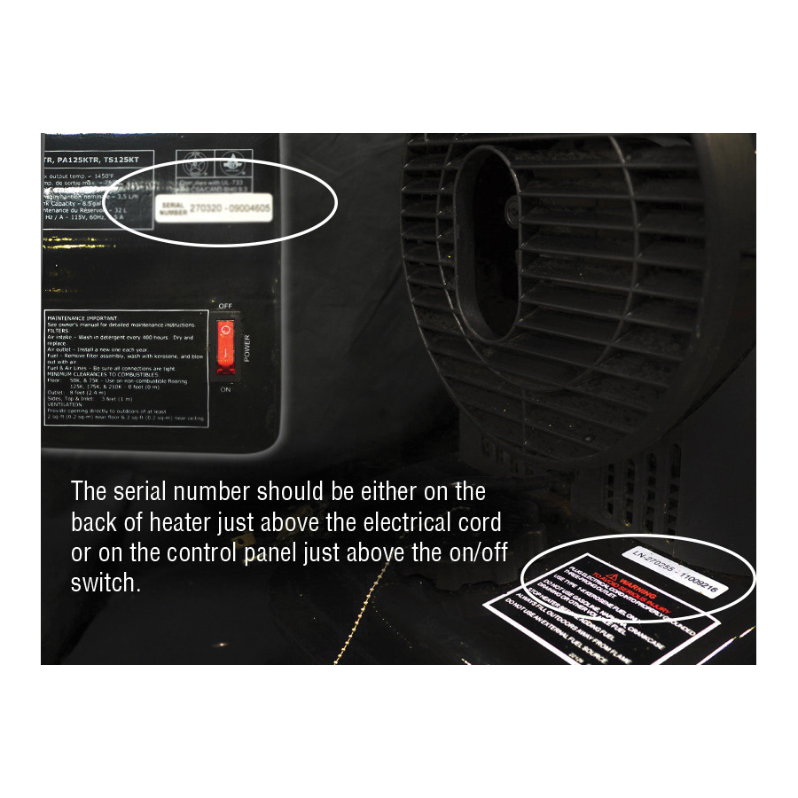 HEATSTAR  HS140KT Air Forced Heater, 125000 Btu/hr, Diesel and Kerosene Fuel, 14 gal Tank, 0.77 gph Fuel