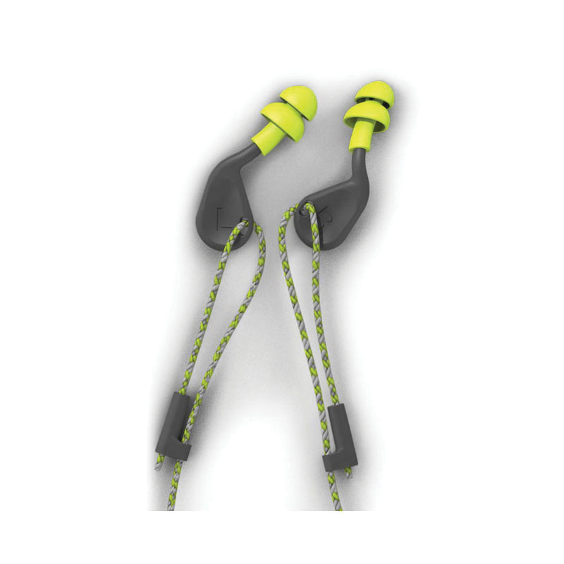 HexArmor® simpleFit® 18-21001 Guided Earplugs, 25 dB Noise Reduction, Flanged/Oval Shape, ANSI S3.19-1974/Z94.2-2014, CSA Class A(L), EN 352-2:2002, Reusable, Corded Design