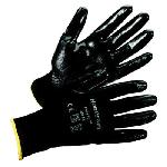 Honeywell Safety Pure Fit™ 380-L General Purpose Gloves, L, Nitrile/Polyurethane Palm, Nylon, Black/Gray, Knit Wrist Cuff, Nitrile/Polyurethane Coating, Resists: Abrasion, Cut and Puncture, Nylon Lining