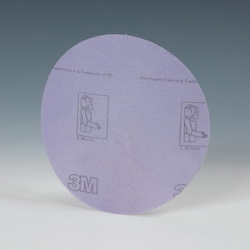 Hookit™ 7100141693 Open Coated Film Disc, 6 in Dia Disc, P400 Grit, Extra Fine Grade, Aluminum Oxide Abrasive, Film Backing