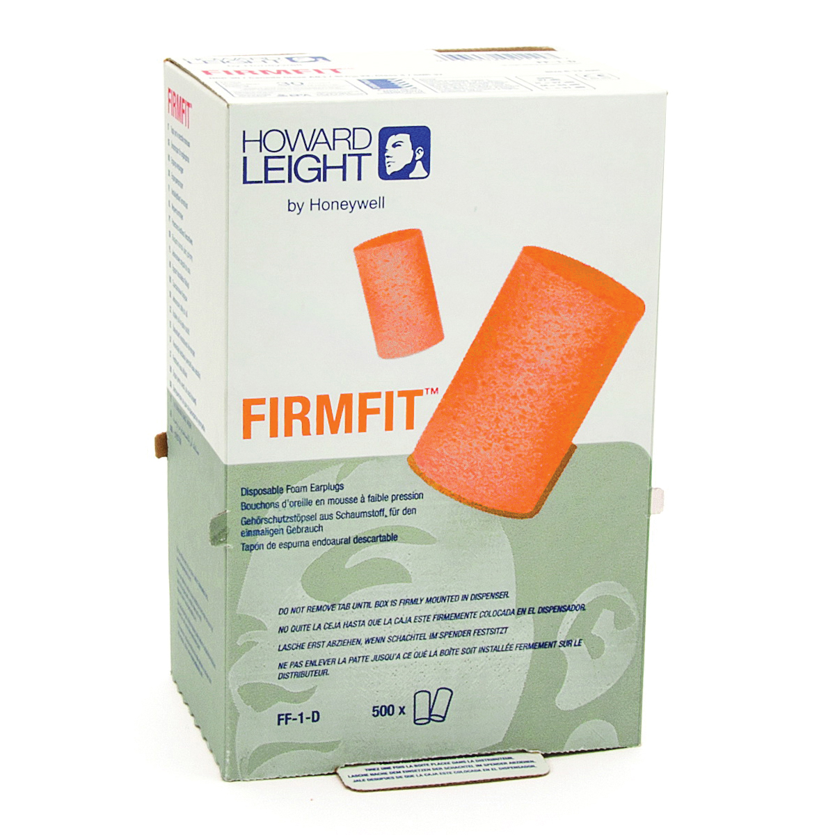 Howard Leight by Honeywell FF-1-D FirmFit™ Single Use Earplugs, 30 dB Noise Reduction, Cylindrical Shape, ANSI S3.19-1974, Disposable, Uncorded Design