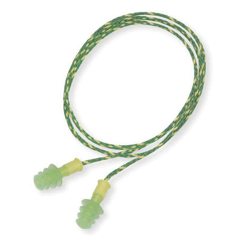 Howard Leight by Honeywell FUS30S-HP Fusion® Multi-Use Earplugs, 27 dB Noise Reduction, 4-Flange Shape, 2003/10/EC, 89/686/EEC, ANSI S12.6/1997, ANSI S3.19-1974, EN 352-2:1993, Z94.2-1994, Reusable, Corded Design