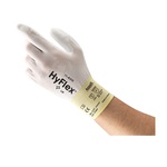 HyFlex® 205654 11-600 Light Duty General Purpose Gloves, Coated, Palm/Finger Dipped Style, SZ 10, Polyurethane Palm, Nylon, Black/Gray, Elastic/Knit Wrist Cuff, Polyurethane Coating, Resists: Abrasion and Cut, 15 ga Nylon Lining