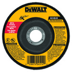 DeWALT® High Performance™ Guaranteed Tough® DW4624 Flat Depressed Center Grinding Wheel, 6 in Dia x 1/4 in THK, 7/8 in Center Hole, 24 Grit, Aluminum Oxide Abrasive