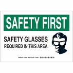 Brady® 123828 Rectangular Personal Protection (PPE) Sign, 7 in H x 10 in W, Black/Green on White, B-401 Polystyrene, Corner Hole Mount