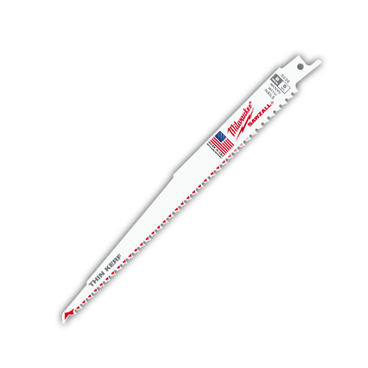 Milwaukee® SAWZALL® 48-00-5036 Heavy Duty High Performance Tapered Back Reciprocating Saw Blade, 9 in L x 3/4 in W, 5 TPI, Bi-Metal Body, Universal/Toothed Edge Tang