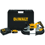 DeWALT® 20V MAX* MATRIX™ DCS374P2 XR™ Brushless Deep Cut Portable Cordless Band Saw Kit, 5 x 4-3/4 in Cutting, 44-7/8 in L Blade, 20 VDC, 5 Ah Li-Ion Battery
