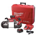 Milwaukee® M18™ FUEL™ 2729-22 Cordless Band Saw Kit, 5 in Cutting, 44.875 in L x 0.5 in W x 0.02 in THK Blade, 18 VDC, 5 Ah Li-Ion Battery