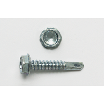 Peco 14X34HTJ Self Drilling Screw, #14, 3/4 in OAL, Hex Washer Head, Steel, Zinc Plated