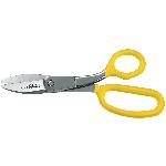 Klein® 22002 Industrial High Leverage Utility Shear, 2 in L of Cut, 8-1/2 in OAL, Sharp Tip, Serrated Edge, Metal Blade, Right Hand