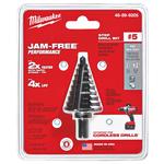 Milwaukee® 48-89-9205 Step Drill Bit, 1/4 in Dia Min Hole, 1-3/8 in Dia Max Hole, 10 Steps, HSS, 10 Hole Sizes, 3/8 in Shank