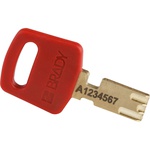 Brady® ALU-RED-76ST-KA6PK SafeKey Standard Lockout Padlock, Alike Key, Red, LOTO-99 Anodized Aluminum Body, 1/4 in Dia x 3 in H x 0.8 in W Steel Shackle, 3/4 in L Body