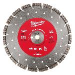Milwaukee® 49-93-7140 Universal Segmented Turbo Circular Diamond Saw Blade, 14 in Dia Blade, 1 in, 20 mm Arbor/Shank, Wet/Dry Cutting