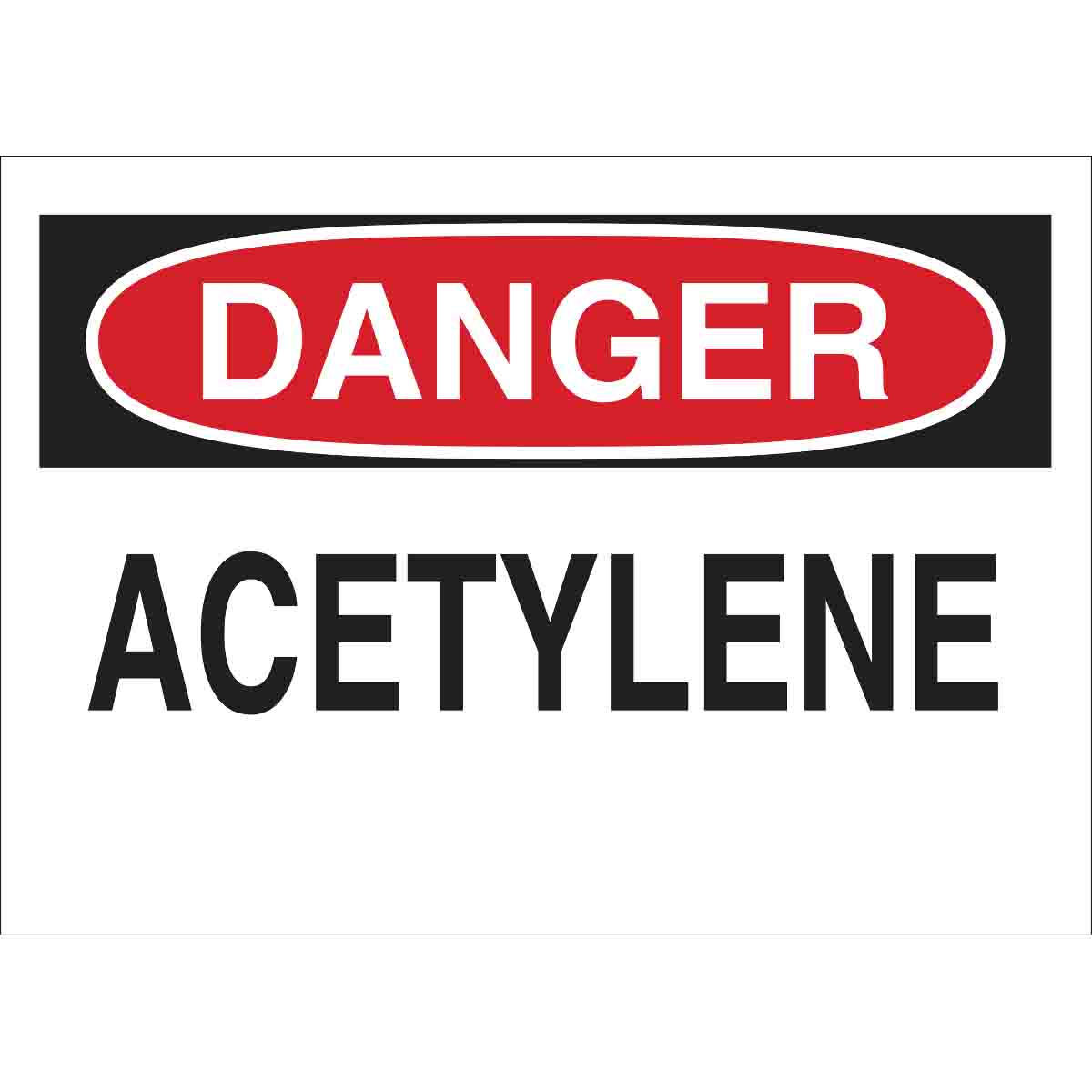 Brady® 22292 Rectangle Chemical and Hazardous Material Sign, DANGER, Text, B-401 Polystyrene, Corner Hole Mount, 7 in H x 10 in W, English