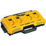 DeWALT® Guaranteed Tough® DCB104 Multi-Port Simultaneous Fast Charger, For Use With 12 V Max/20 V Max and FLEXVOLT™ 20/60 V Max Batteries, Li-Ion Battery, (4) DCB606 - 60 min/(4) DCB204 - 40 min Charging, 4 Batteries