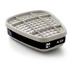 3M™ 6001 Respiratory Protection Organic Vapor Cartridge, For Use With 3M™ 6000/7000/FF-400 Series Half and Full Facepieces with Bayonet Filter Holders, Bayonet Connection, Black