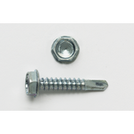Peco 14X34HTJ Self Drilling Screw, #14, 3/4 in OAL, Hex Washer Head, Steel, Zinc Plated