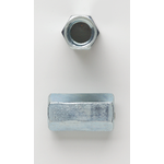Peco 38RCZJ-10 Hex Rod Coupling Nut, 3/8-16, Steel, Zinc Plated