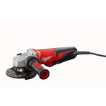 Milwaukee® 6117-30 Double Insulated Small Angle Grinder, 5 in Dia Wheel, 5/8-11 Arbor/Shank, 120 VAC, Black/Red