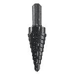 Lenox® 30883VB3 Step Drill Bit, 1/4 in Dia Min Hole, 3/4 in Dia Max Hole, 9 Steps, HSS, 9 Hole Sizes, 3/8 in Shank