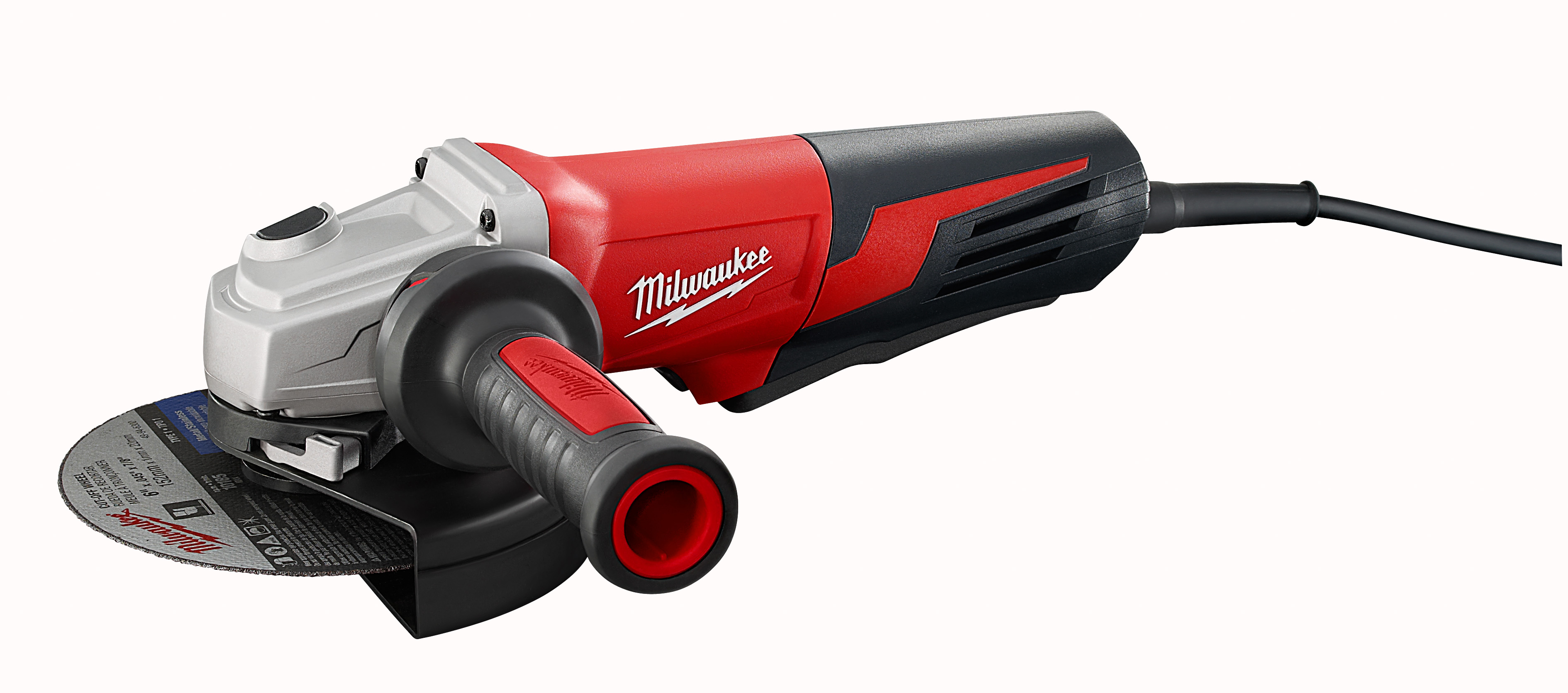 Milwaukee® 6161-31 Double Insulated Small Angle Grinder, 6 in Dia Wheel, 5/8-11 Arbor/Shank, 120 VAC, Black/Red