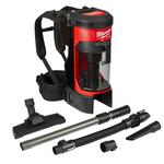 Milwaukee® 0885-20 3-in-1 Cordless Backpack Vacuum, 1 gal Tank, 159 W Power Rating, 18 VDC