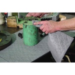 SPC® BASIC® BPU100 Heavyweight Perforated Absorbent Pad, 17 in L x 15 in W x 1 ply THK, 20.5 gal Absorption, Meltblown Polypropylene