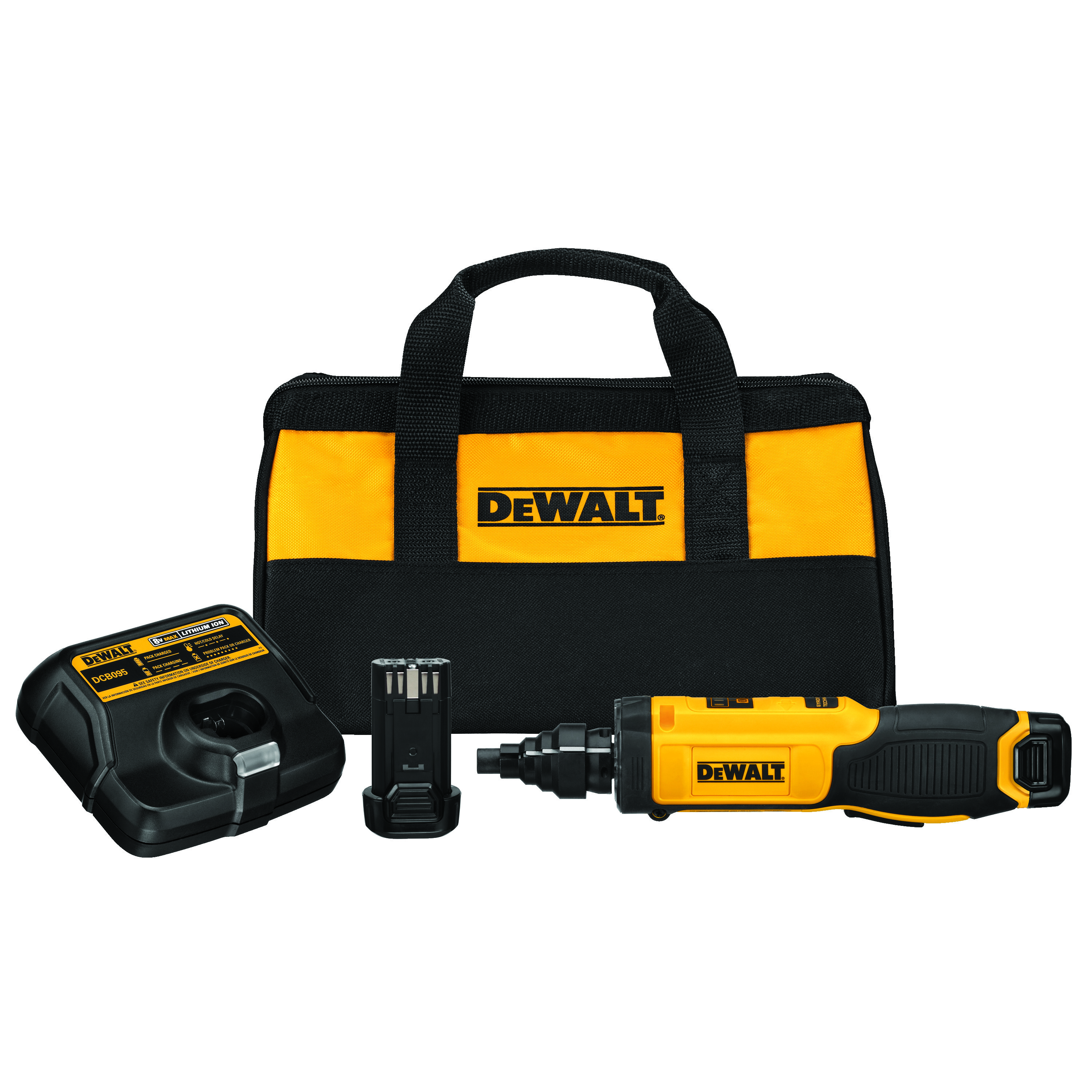 DeWALT® DCF681N2 High Performance Cordless Screwdriver Kit With Conduit Reamer, 1/4 in Chuck, 8 VDC, 23 in-lb Torque, 430 rpm No-Load, Lithium-Ion Battery