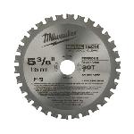 Milwaukee® MetalTech™ 48-40-4070 Thin Kerf Circular Saw Blade, 5-3/8 in Dia x 0.05 in THK, 20 mm Arbor, Alloy Steel Blade, 30 Teeth