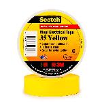 Scotch® 7000006096 Tape, 66 ft L x 3/4 in W, 7 mil THK, PVC, Rubber Resin Adhesive, Yellow