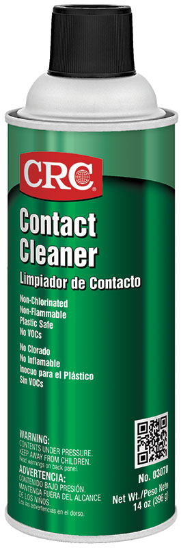 CRC® 03070 Industrial Non-Flammable Contact Cleaner, 16 oz Aerosol Can, Ethereal/Faint Sweetish Odor/Scent, Colorless, Volatile Liquid Form