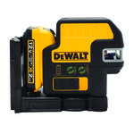 DeWALT® 12V MAX* DW0825LG Automatic Self-Leveling Horizontal/Vertical Projection Cross Line Laser, 165 ft Measuring, +/-1/8 in at 30 ft Accuracy, +/-5 deg Auto Leveling, 5 Beams, 12 V Lithium-Ion Battery