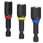 Milwaukee® SHOCKWAVE™ 49-66-4561 3-Piece Magnetic Nut Driver Set, 1/4 in, 5/16 in, 3/8 in Drive, Proprietary Steel, 1/4 in Hex
