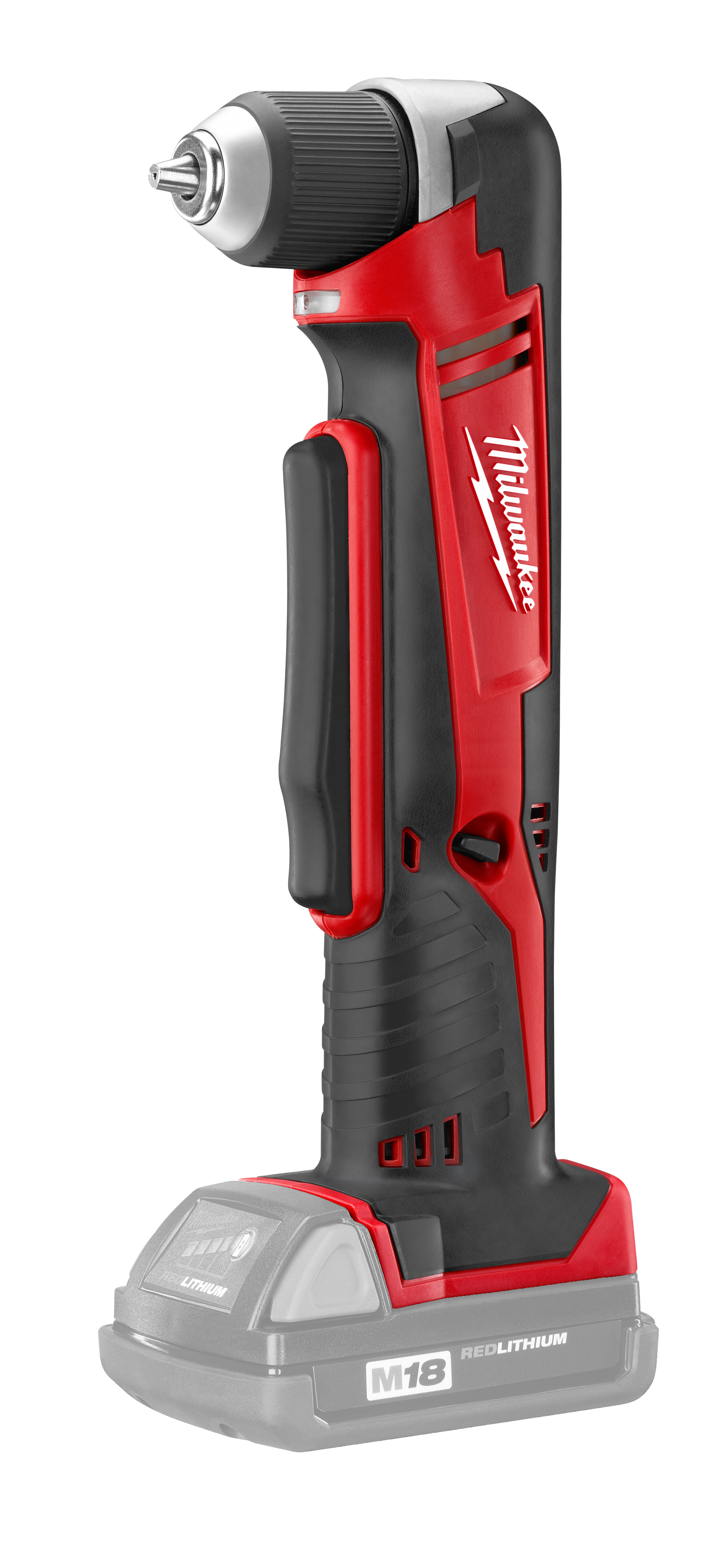 Milwaukee® M18™ 2615-20 Cordless Right Angle Drill, 3/8 in Keyless/Single Sleeve Chuck, 18 VDC, 125 in-lb Torque, 0 to 1500 rpm No-Load, 11 in OAL, Lithium-Ion Battery