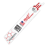 Milwaukee® SAWZALL® The Torch™ 48-00-5782 Demolition Straight Back Reciprocating Saw Blade, 6 in L x 1 in W, 14 TPI, Bi-Metal Body, Universal/Toothed Edge Tang