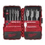 Milwaukee® QUIK-LOK™ 49-22-0175 Universal Flat Boring Bit Set, 8 Pieces, For Use With QUIK-LOK™ Universal Extension Bit, High Carbon Steel