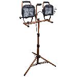 Southwire® L14SLEDSW Tripod Work Light, Halogen Lamp, 1000 W Lamp, 120 VAC, Medium Base, 2 Heads