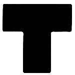 Brady® ToughStripe® 104464 Non-Reflective T-Shape Overlaminate Floor Corner Mark, 10 in L x 4 in W, Black, B-514 Polyester