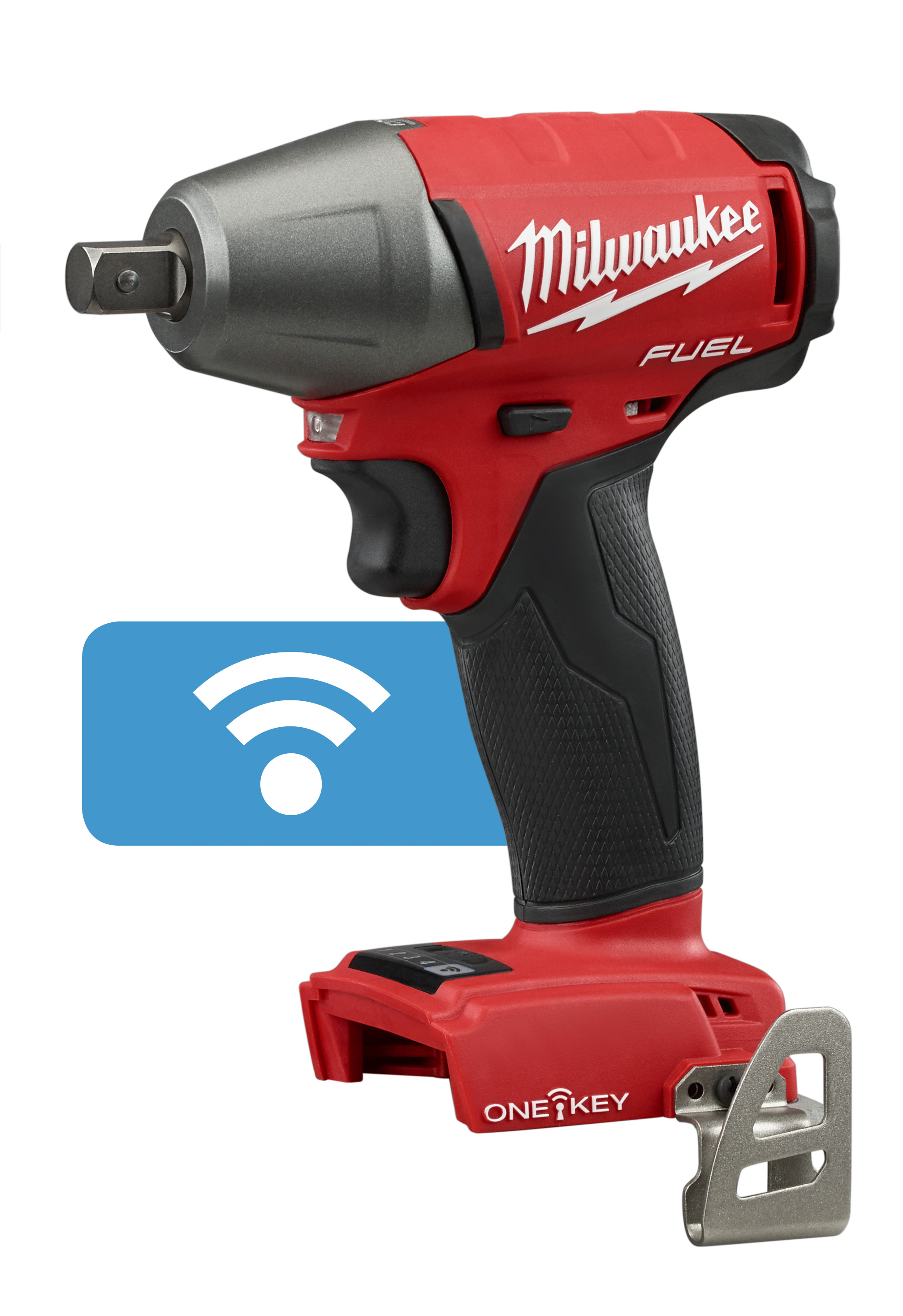 Milwaukee® M18™ FUEL™ 2759-20 Compact Cordless Impact Wrench With Pin Detent, 1/2 in Straight Drive, 0 to 3200 bpm, 220 ft-lb Torque, 18 VDC, 6-1/8 in OAL