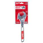 Milwaukee® 48-22-7410 Uninsulated Adjustable Wrench, 1-3/8 in, Polished Chrome, 10 in OAL, Steel Body, ASME Specified, Steel